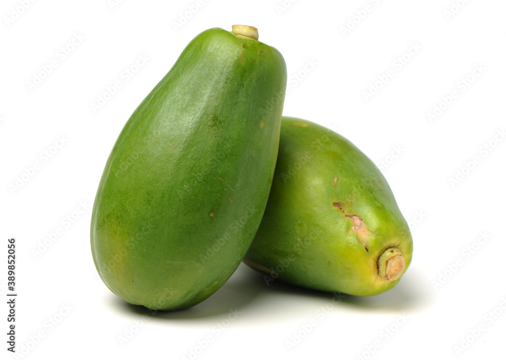 Papaya fruit isolated on a white background Papaya fruit isolated on a white background
