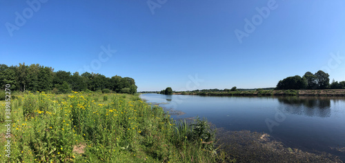 Panorama from the river Vecht around Beerze