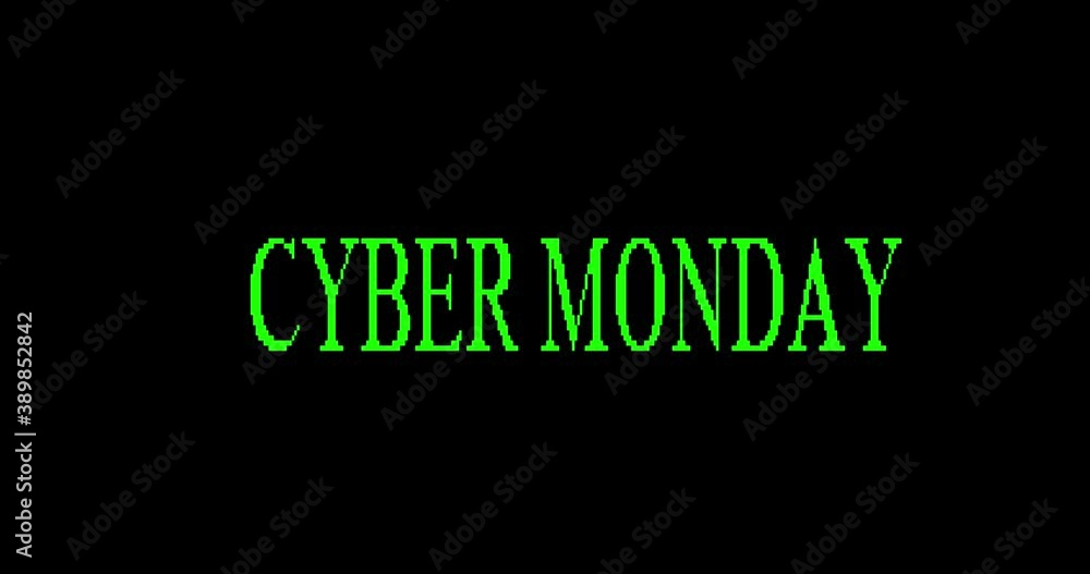 Cyber monday neon. Cyber monday sale concept animation Cyber monday neon. Cyber monday sale concept animation