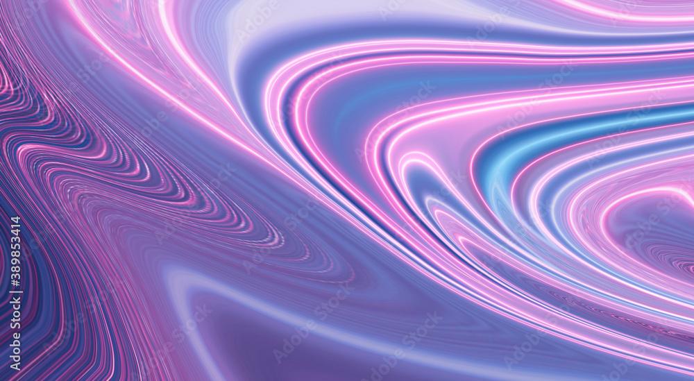 Obraz premium Abstract ultraviolet blank background, neon light. Blue and pink color gradient, lines and rays, oblique lines. Liquid lines.