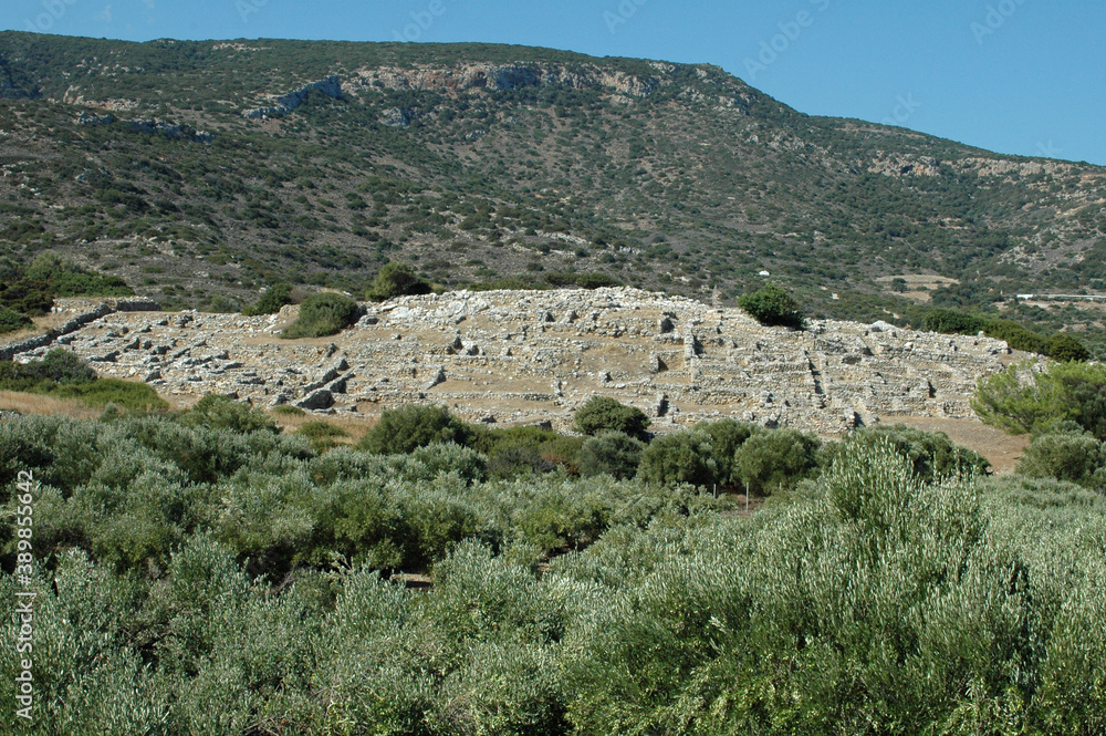 Le site archéologique de Gournia près d'Agios Nikolaos en Crète