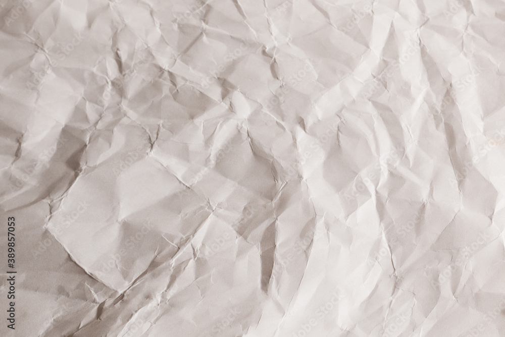 Obraz premium Crumpled white paper background.