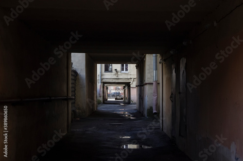 The courtyard of an old St. Petersburg house.