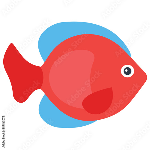 
A freshwater fish with broad fins from the family of cichlidae symbolizing dwarf angelfish 
