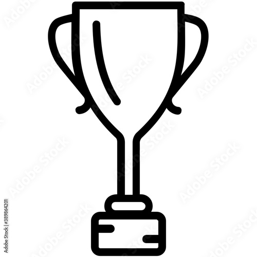 
A tangible cup shaped award given for achievement purpose, trophy  
