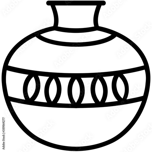 
A spacious clay pot for keeping the water cool in a conventional way  
