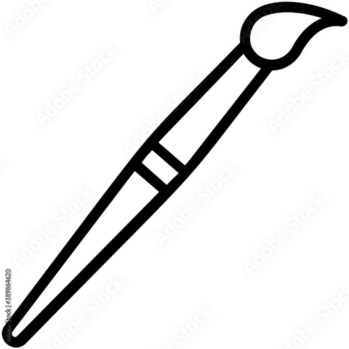 
A long hand held brush with fibre brush used for water and poster painting 
