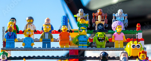 Slika na platnu A grouping of Lego figures