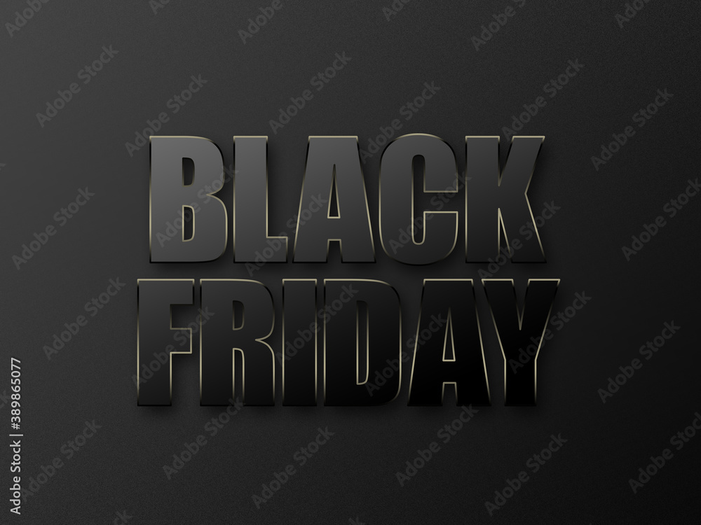 Black Friday text words on dark banner Black Friday text words on dark banner