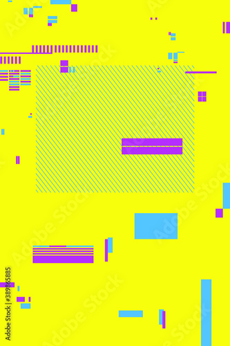 Futuristic Cyberpunk Vector Composition Glitch Texture