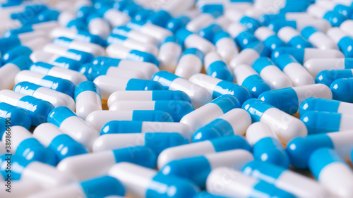 white and blue pills general background