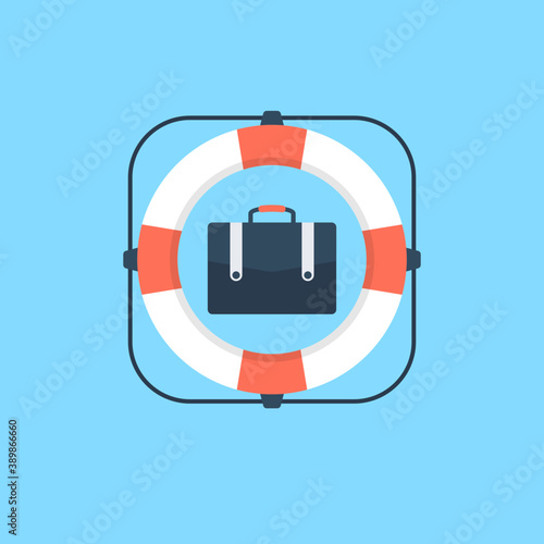 
Business rescue icon showing proceedings to facilitate the rehabilitation of a company that is financially distressed 
