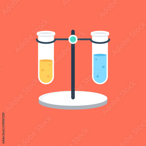 
Lab sample tubes with molecular structure depicts chemistry concept 
