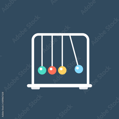 
Newton's cradle physics concept for action and reaction or perpetual motion
