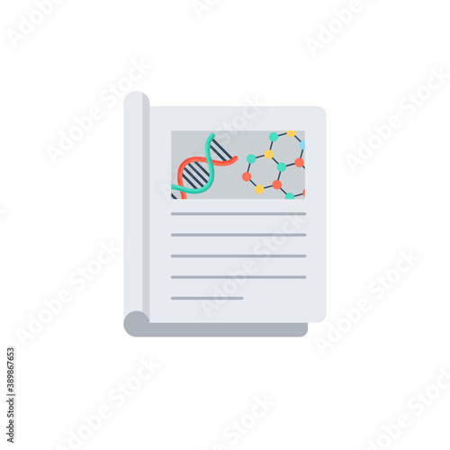 
Molecular structure on a paper showing concept of Scientific literature or academic publication 
