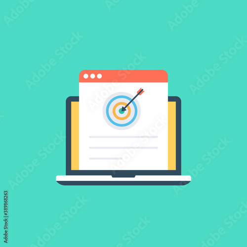 
Online marketing techniques, seo optimization icon design 
