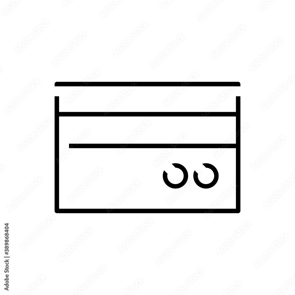 Card outline icon illustration Card outline icon illustration