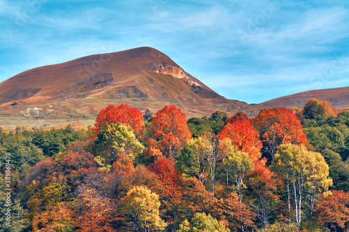 colorful mountain fall autumn scenic landscape