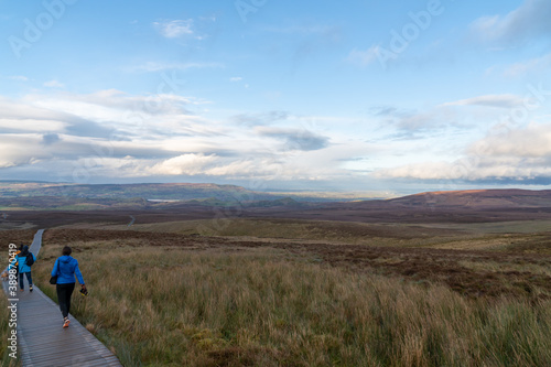The Stairway to Heaven walk in Co Fermanagh from the top of Cuilcagh Moutain Park, Ireland © Marcin