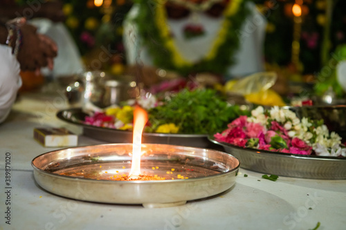 Oil lamp  Diwali   Hindu festival   royal Rajasthan  India 