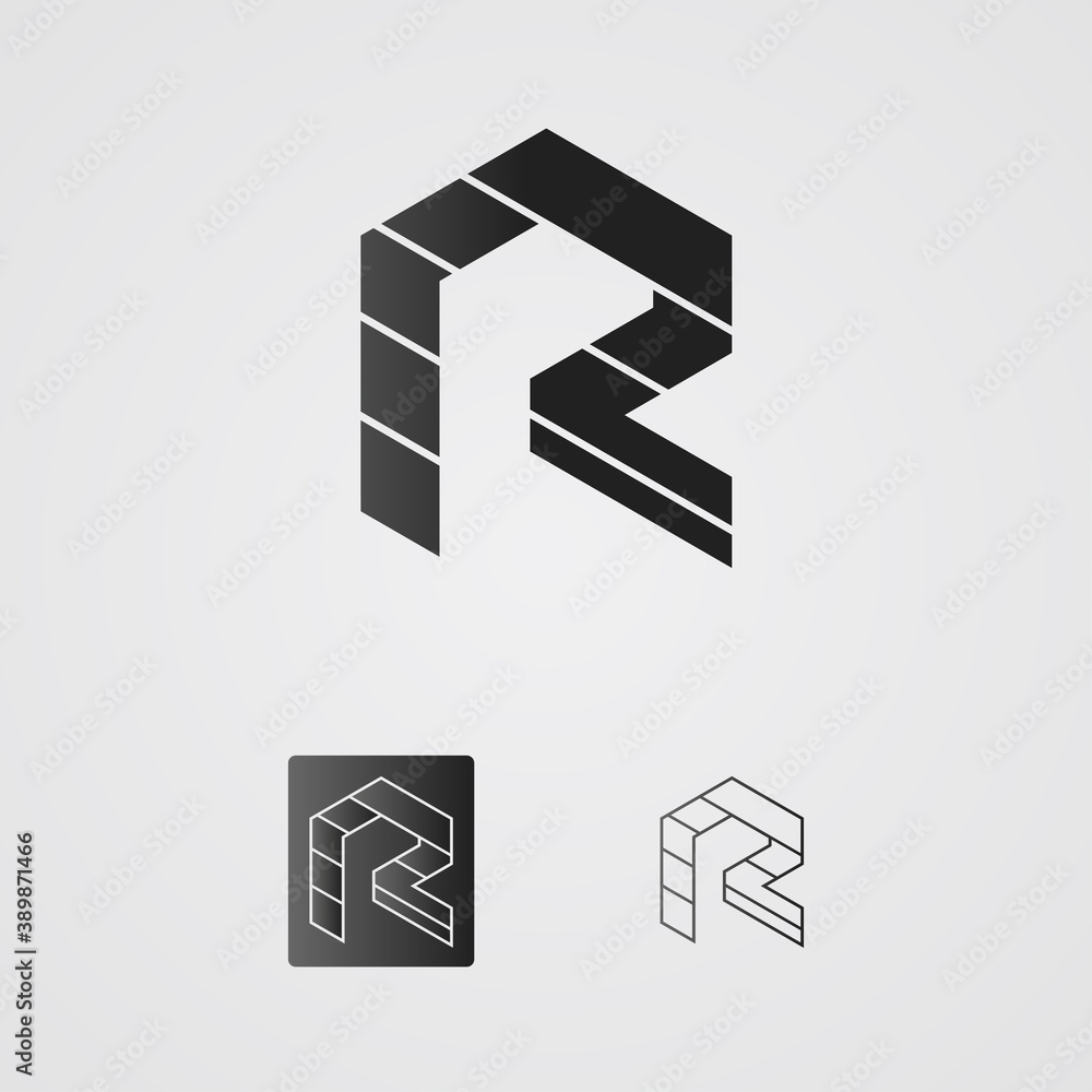 Letter R monogram vector design illustration Letter R monogram vector design illustration