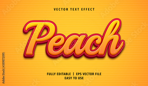 3D Peach Text effect, Editable Text Style