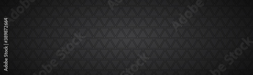 Black abstract header with rectangles. Modern vector widescreen banner. Simple texture illustration