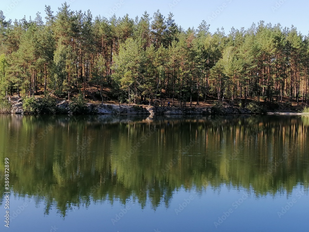 Obraz premium Flooded quarry