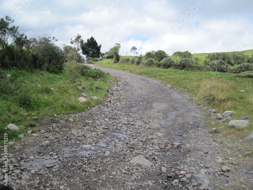 Hiking in the jungles and mountain landscapes around Banos and Mindo in Ecuador, South America