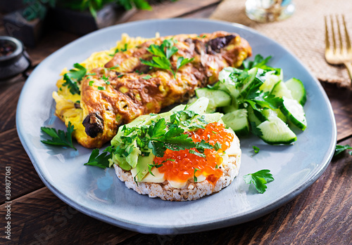 grilled meat with vegetables