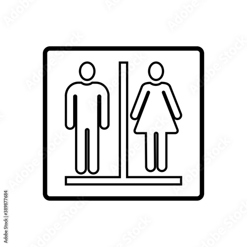 Wallpaper Mural Woman and man sign line icon Torontodigital.ca