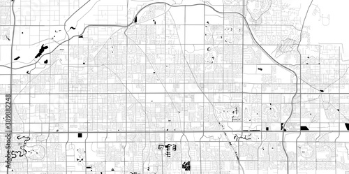 Urban city map of Mesa. Vector poster. Grayscale street map.