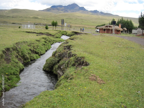 The jungle and mountain landscapes of Banos and Mindos Cloud Forests in Ecuador, South America photo