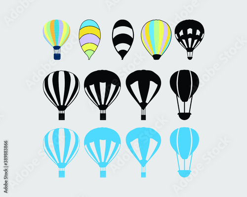 Hot Air Balloons, Air balloon vinyl, air balloons, eps, clipart, Cricut, cut file, fly, vehicle, adventure