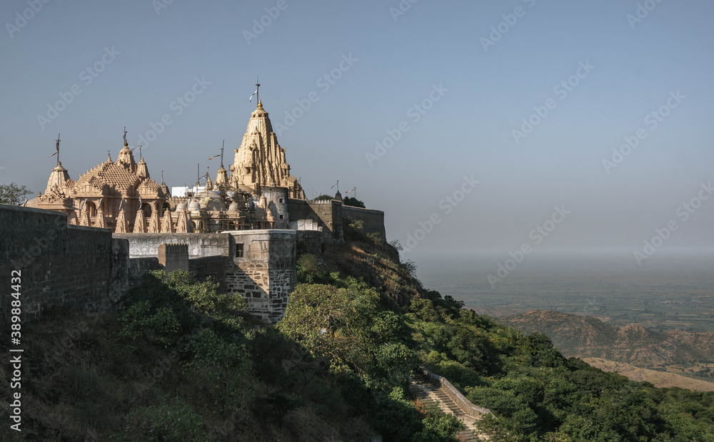 Mount Shatrunjaya, on which several hundred Jain temples are built, is a sacred place for all followers of the Jain religion. Palitana. India