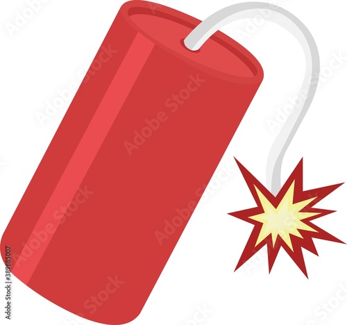 Vector illustration of a dynamite emoticon