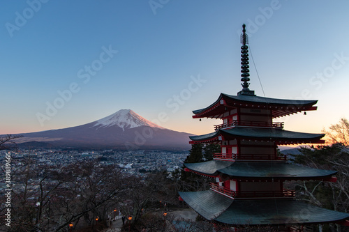Mount Fuji  Chureito Pagoda  Japan