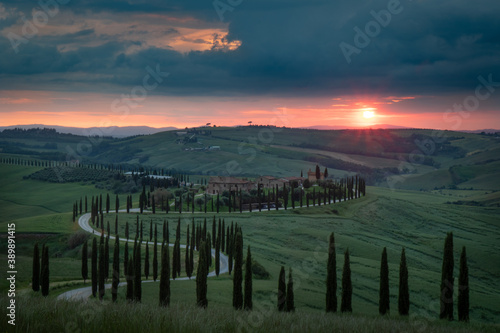 Sunset  Asciano  Toscana - Italy