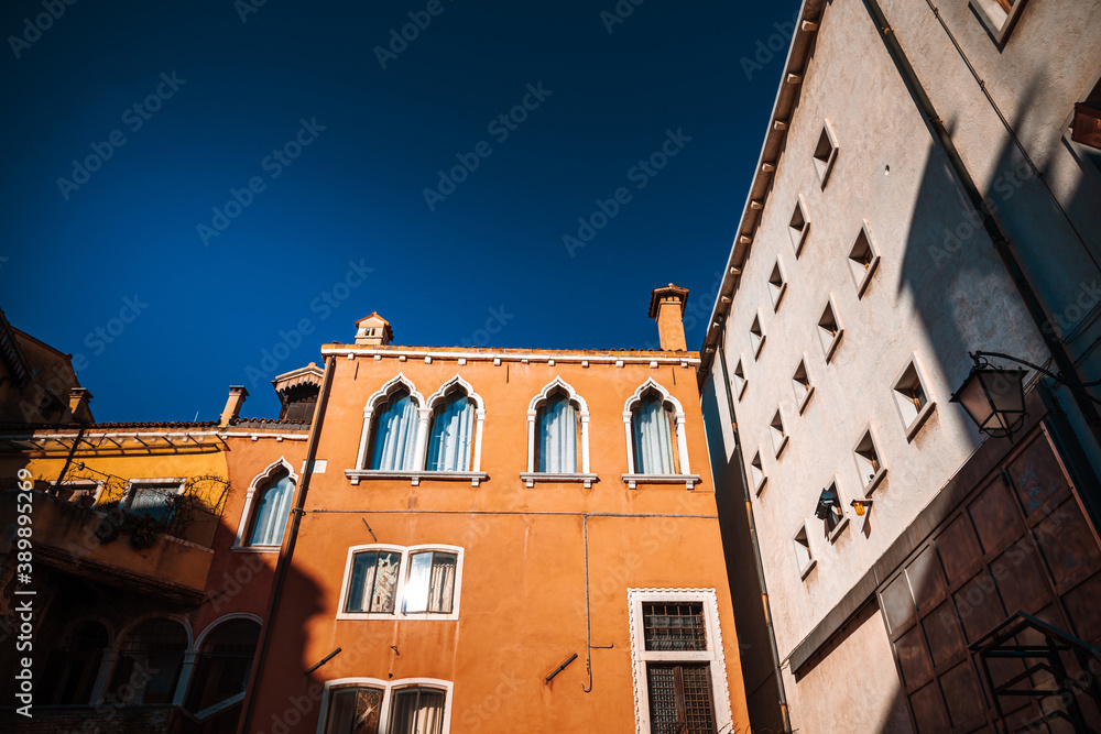 Street view of old buildings in Venice, ITALY