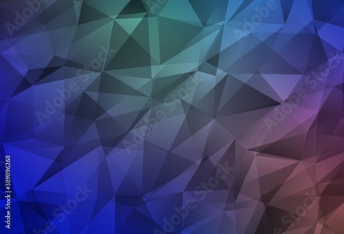 Light Blue, Red vector abstract polygonal pattern.