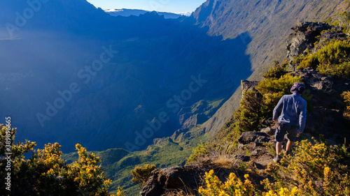View on the valley at Reunion Island