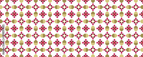 Abstract geometric pattern seamless, vector circle, triangle and square lines art design. Burgundy red and gold pattern background. Idea for paper, cover, fabric, interior decor and other users.