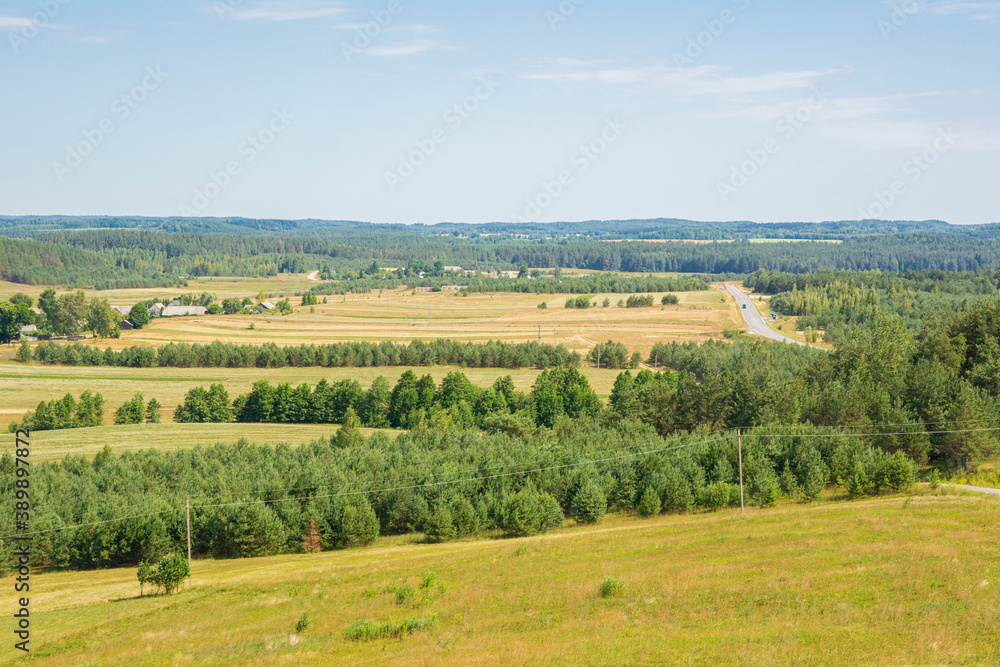 Rural view from Sirveta Observation Tower, Didziasalis, Lithuania