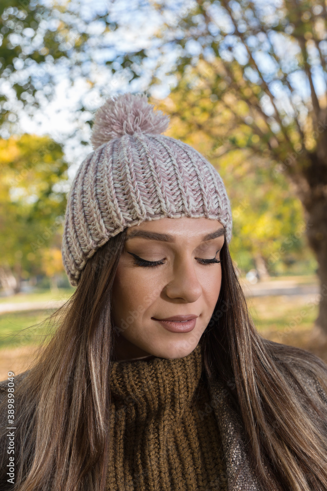 Pretty Young Woman With Eyes Closed Pretty Young Woman With Eyes Closed