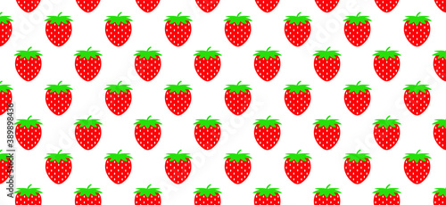 Fruits. Ripe, fresh strawberry with leaves sign. Garden strawberry fruit or strawberries. Flat vector food signs. 