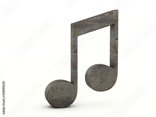 Konstfotografi Rusty metal music note symbol
