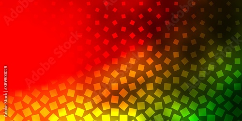 Light Green  Red vector pattern in square style.