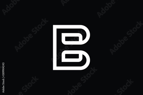 B logo letter design on luxury background. BB logo monogram initials letter concept. B icon logo design. BB elegant and Professional letter icon design on black background. B BB