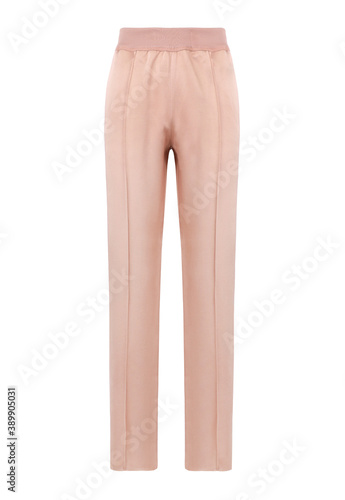 Orange women's sport pants. Front view