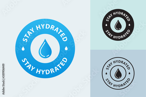 stay hydrated seal, vector illustration, Drink More Water photo